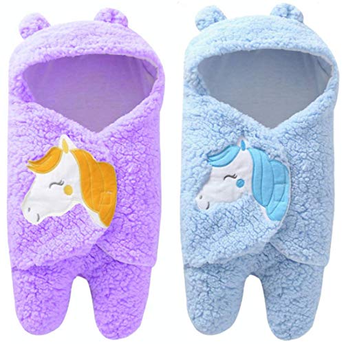 Image of BRANDONN Baby Blanket Newborn Gift Pack of Swaddle Wrapper, 0-9 Months, Length 68 cm x Width 68 cm
