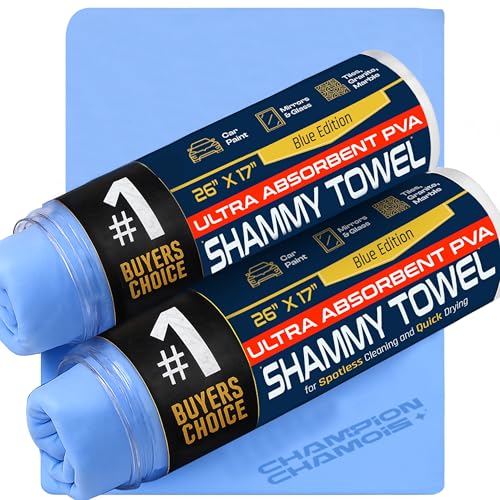 Premium Large Shammy Towel for Car - 2pk Pack (26