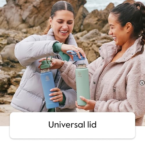 Image of Takeya 32 oz Actives Stainless Steel Water Bottle with Straw Lid - Leakproof, Double-Wall Insulated, Keeps Drinks Cold 24 hrs /Hot 12 hrs, BPA-Free, Powder-Coated, Gym & Travel, Lavender Field