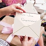 A7 Ivoy Envelopes 5 x 7 With Gold Border,- 50 Pack,For 5x7 Cards| Quick Self Seal| Perfect for Weddings, Invitations, Photos, Graduation, Baby Shower| Thick Luxury paper|5.25 x 7.25 Inches (Ivory)