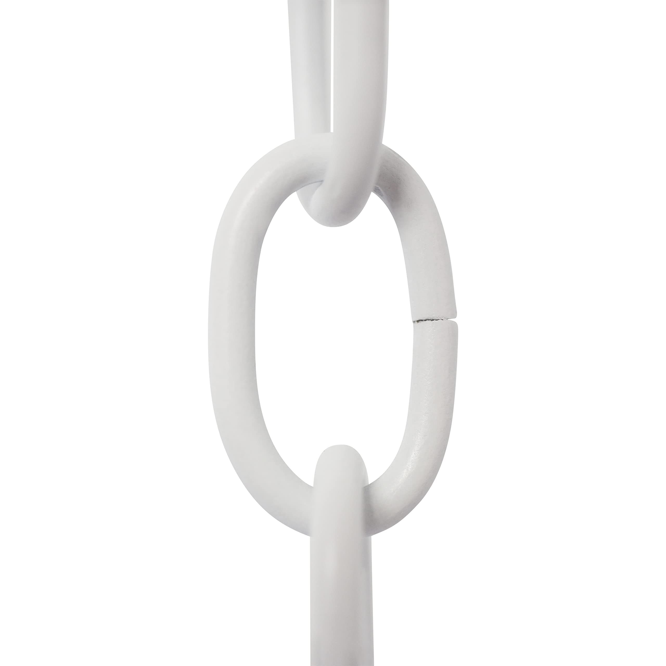 RCH Hardware CH-S56-11S-WHT-3 | 9 Gauge Decorative Solid Steel Standard Link Fixture Chain | 3 Foot Increments | White Finish