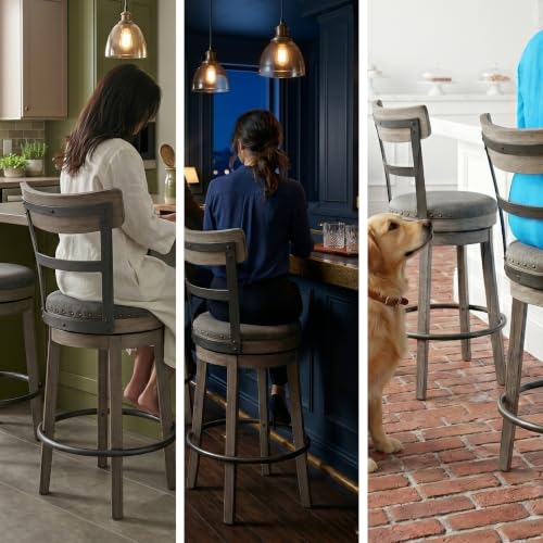 Signature Design by Ashley Caitbrook Swivel 30" Bar Height Bar Stool, Gray - image 9