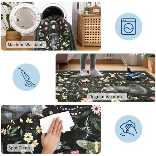 Tapete decorativo negro GarveeHome 5x7 miniatura 6