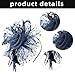 DUOJINSANXI Fascinators Hats for Women, Tea Party Hats for Women and Girls, Fashion Elegant Navy Blue Church Hat, Tea Party Attire Accessories Flower Mesh Headband for Easter and Wedding