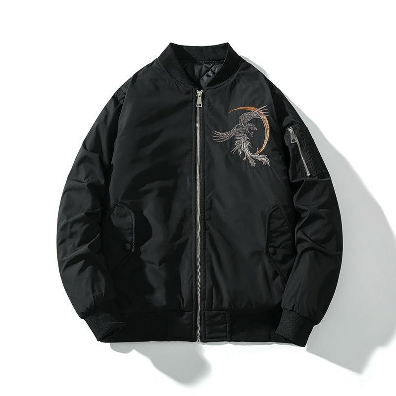 Veste de baseball aviateur avec broderies traditionnelles - 5