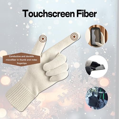 wander gloves for men womens lightweight merino wool touchscreen thermal knit running winter glove liners