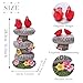 TERESA'S COLLECTIONS Garden Statues with Outdoor Solar Lights for Garden Decor, Cardinal Birds Welcome Yard Sign Rocks & Flower Resin Valentines Decorations, Gifts for Mom Yard Decor, 11