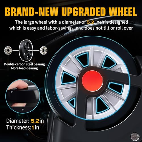 Laduga Softside Expandable Luggage with Large Steel Wheels Carry-On Luggage Suicase (Black, 21-Inch)3