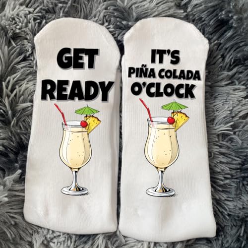 Personalized Novelty Socks – Custom Name Funny Drink Socks for Coffee Wine Piña Colada & Wine Lovers – Perfect Gift for Women & Men – Cozy & Comfy Socks for Vacation Parties Birthdays3