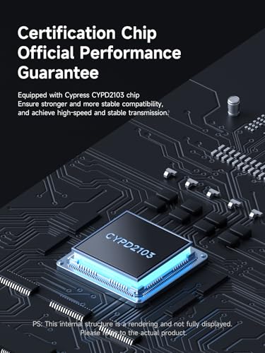 Image of Hagibis Thunderbolt 5 Cable (Intel Certified), 120Gbps Data Transfer, 240W Fast Charging, 16K@60Hz Display USB-C Cable, for Thunderbolt 4 /3, USB4, iPhone 17 /16 /15, MacBook, Laptops (Titanium 100cm)