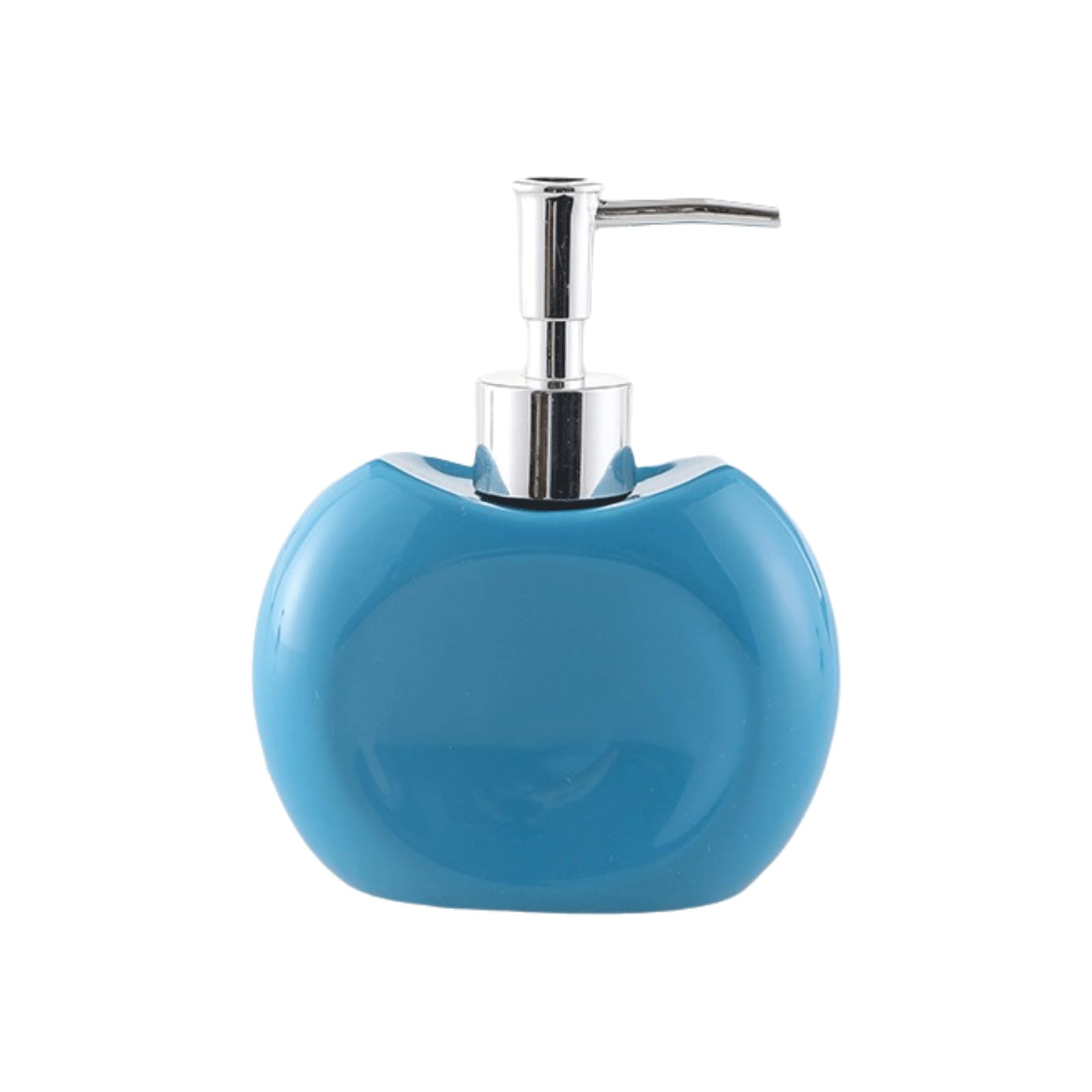 KEXYOAN Soap Dispenser Ceramic Liquid Dispensers with Silver Pump Lotion for Bathroom New Home Essentials(Blue)