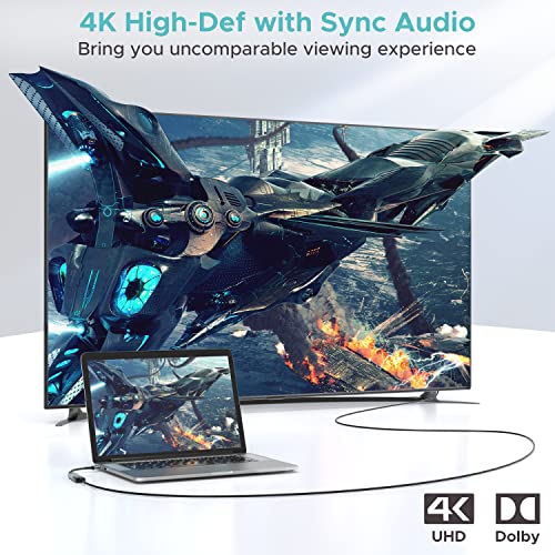 Warrky 4K Mini Displayport To Hdmi Adapter, [Uhd, Gold-Plated Plug, Aluminum Case] Thunderbolt To Hdmi Converter Compatible For Macbook Air/Pro, Mac Mini, Imac, Surface Pro/Dock, Monitor/Tv/Projector #TOP1