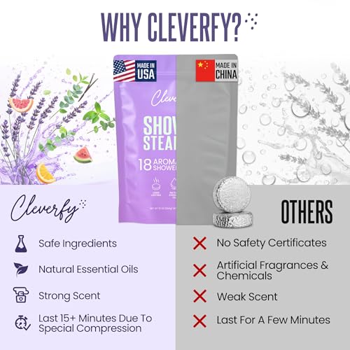 Image of Cleverfy Shower Steamers Aromatherapy Gifts for Women and Men, 18 Tablets