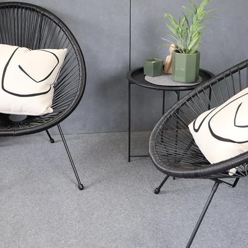 Primaflor Rasenteppich - COMFORT, Hellgrau | MUSTERSTÜCK | UV-stabil & schnelltrocknend | Mit Noppen | Kunstrasen-Teppich für Balkon, Terrasse & Poolbereich | Outdoor Bodenbelag | Balkonteppich