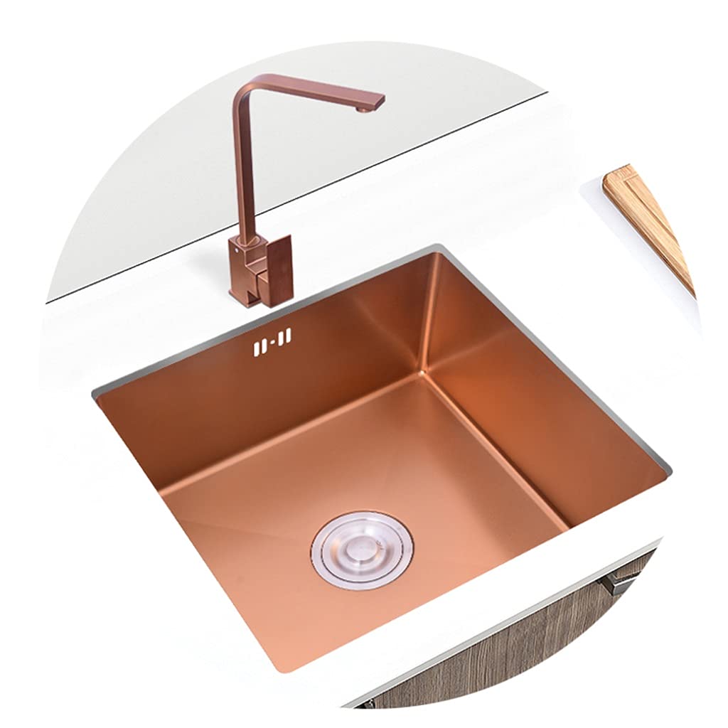 Évier de cuisine or rose avec robinet pour sublimer votre bar