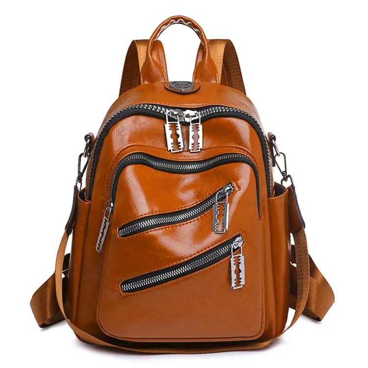 Sac à dos cuir femme de qualité supérieure au design argenté exclusif - 2
