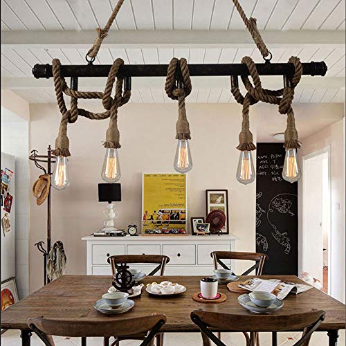 Suspension Réglable en Fer Forgé Luminaire Rétro d'Exception