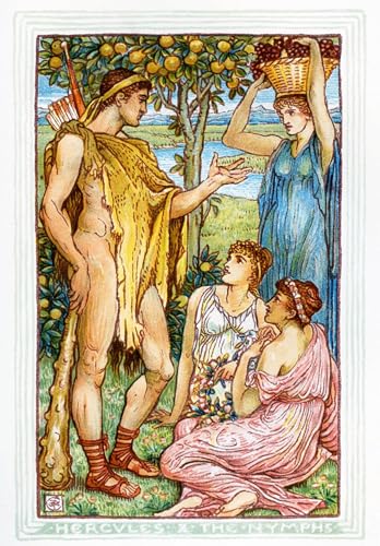 Toile Walter Crane Hercule pour habiller un grand mur vide de salon avec une peinture moderne