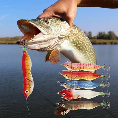 Cebo para calamares y accesorios de pesca artificiales para agua salada y dulce 3