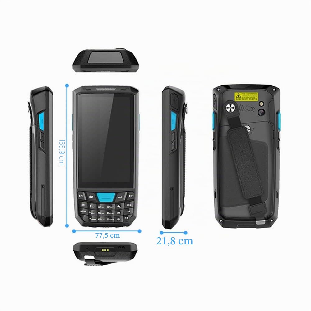 Scanner di codici a barre Android 2024, Android 13 PDA, scanner di codici a barre da 4 GB + 64 GB con tastiera, dotato di scanner di codici QR Honywell N6703 1D 2D, scanner
