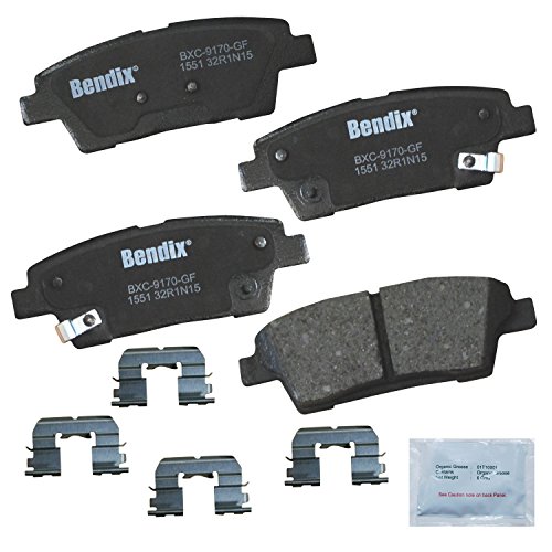 Image of Bendix Priority1 CFC1551 Ceramic Rear Brake Pads for Genesis G80 2017, Hyundai Genesis 2016-2010, Kia K900 2017-2015