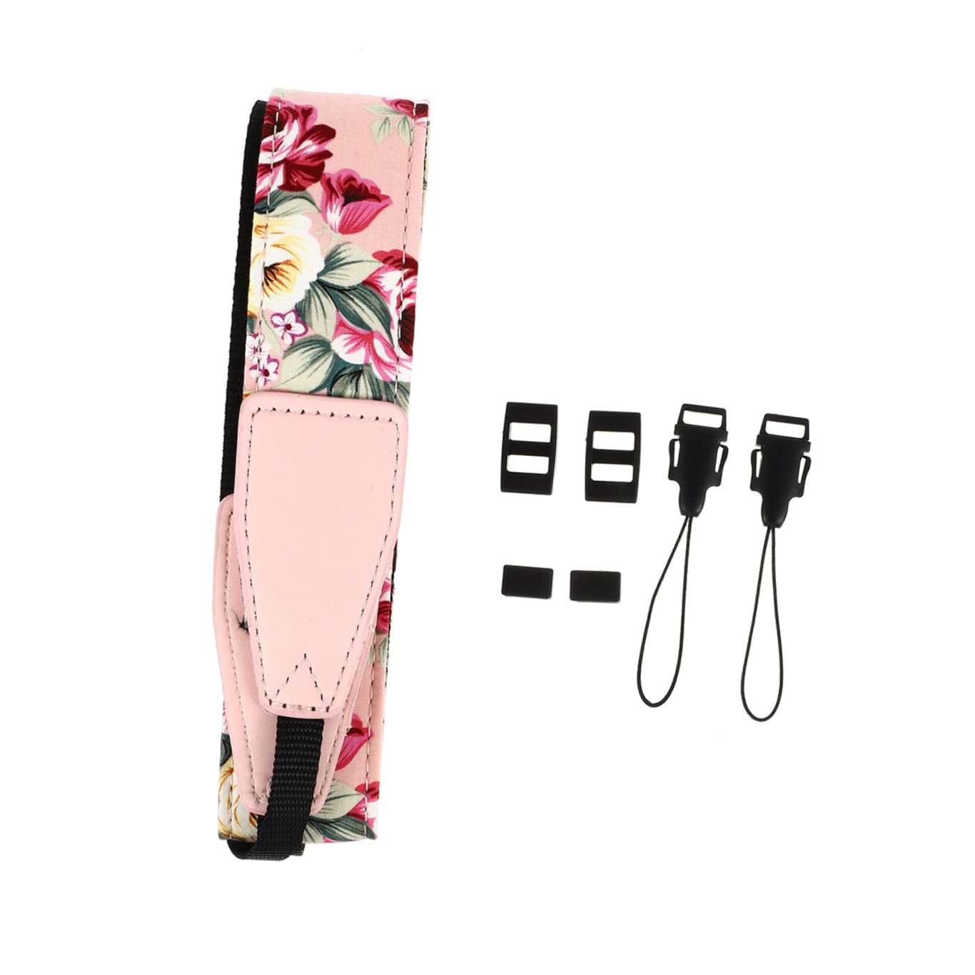 DECHOUS Verstellbarer Zufälliger Hawaii Ukulelengurt aus Stil im Nylon Hoher mit Faltbeständigkeit Rosa Farbe Geeignet für Kinder und Erwachsene bei Auftritten oder Jedem Anlass