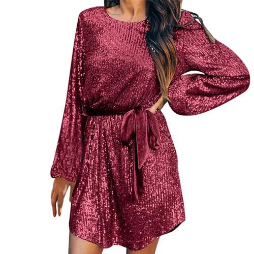 Robe élégante de robe de soirée de mariage et cocktail en maille brillante