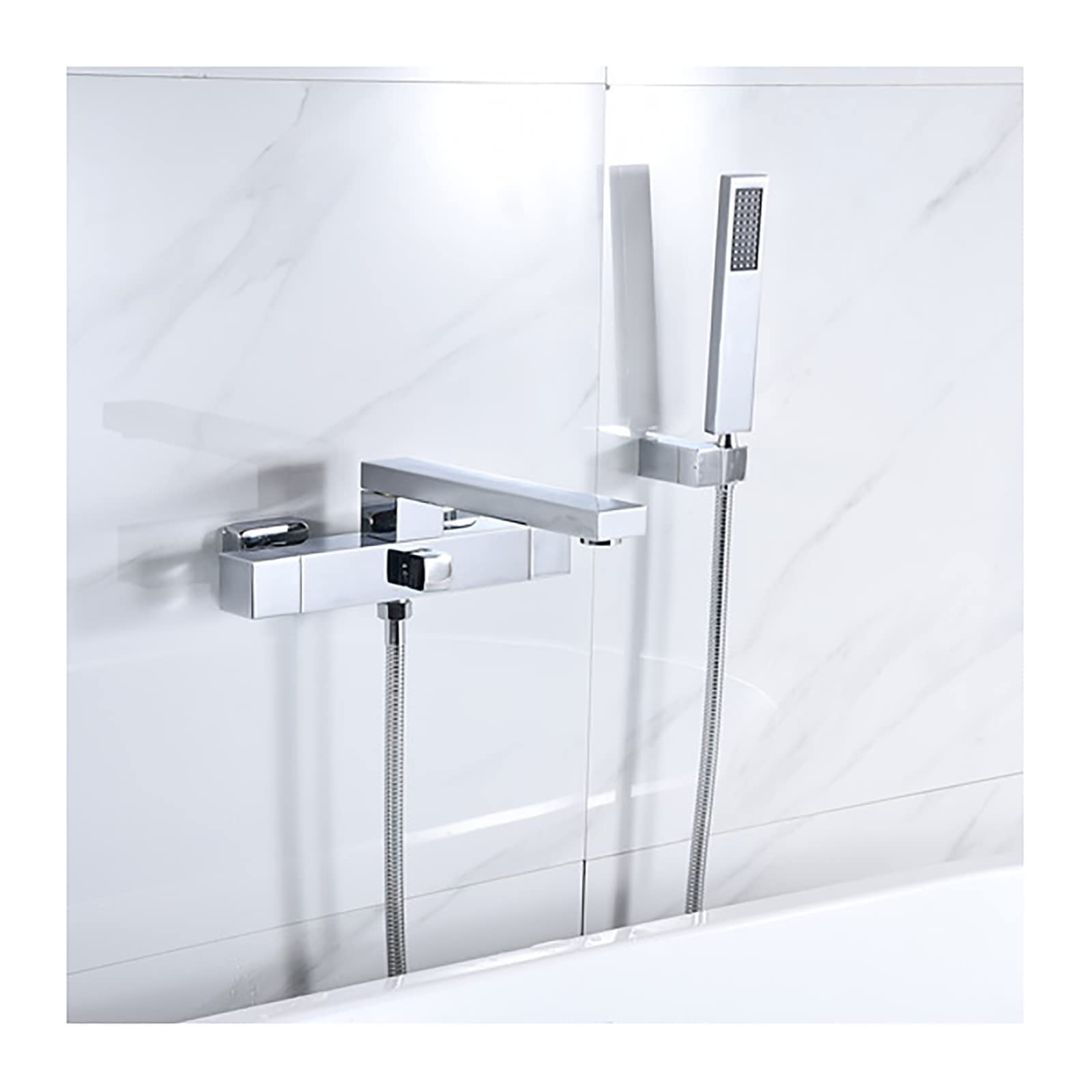 Ensemble de douche thermostatique anti-brûlure à effet pluie réglable
