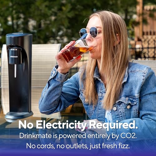 Image of Drinkmate OmniFizz Sparkling Water Maker & Soda Streaming Machine | Carbonates Any Drink | SPECIAL BUNDLE | Includes 60L CO2 Cartridge + Two BPA-Free Bottles (Classic White)