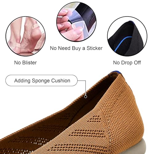 Image of Buyrew Women's Ballet Flats Pointed Toe Dress Shoes Mesh Slip On Loafers with Arch Support for Office and Casual