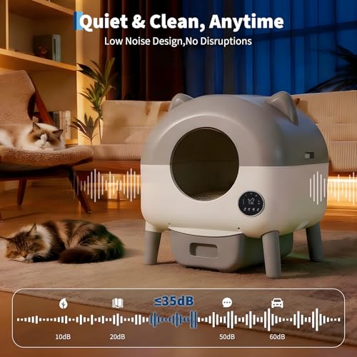 Automatic Self-Cleaning Cat Litter Box 76L Large Capacity for Multiple Cats - Image 5
