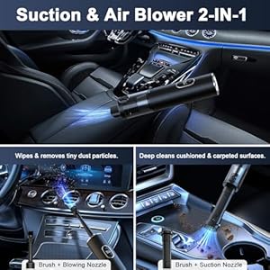 AVCNUJ Handheld Vacuum, Mini Cordless Vacuum Cleaner, 13000PA Car Vacuum Cleaner High Power with Led Light & 2 Filters, 2-in-1 Lightweight Handheld Vacuum with Air Blower for Car Home Office Pet Hair AVCNUJ Handheld Vacuum Mini Cordless Vacuum Cleaner 13000PA Car Vacuum Cleaner High Power with Led Light 2 Filters 2 in 1 Lightweight Handheld Vacuum with Air Blower for Car Home Office Pet Hair