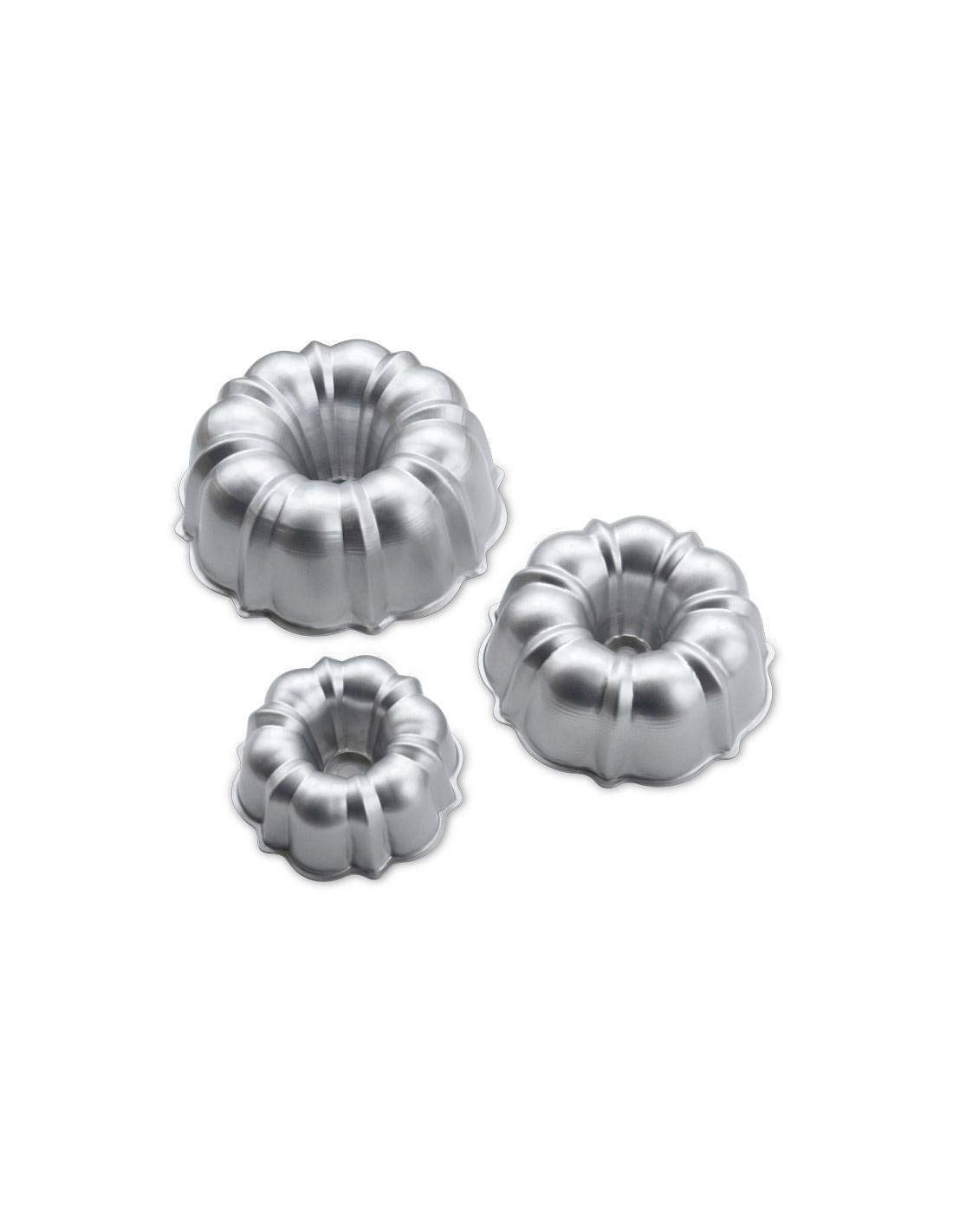 Conjunto de 3 formas Tiered Bundt da Nordic Ware - Cinzento