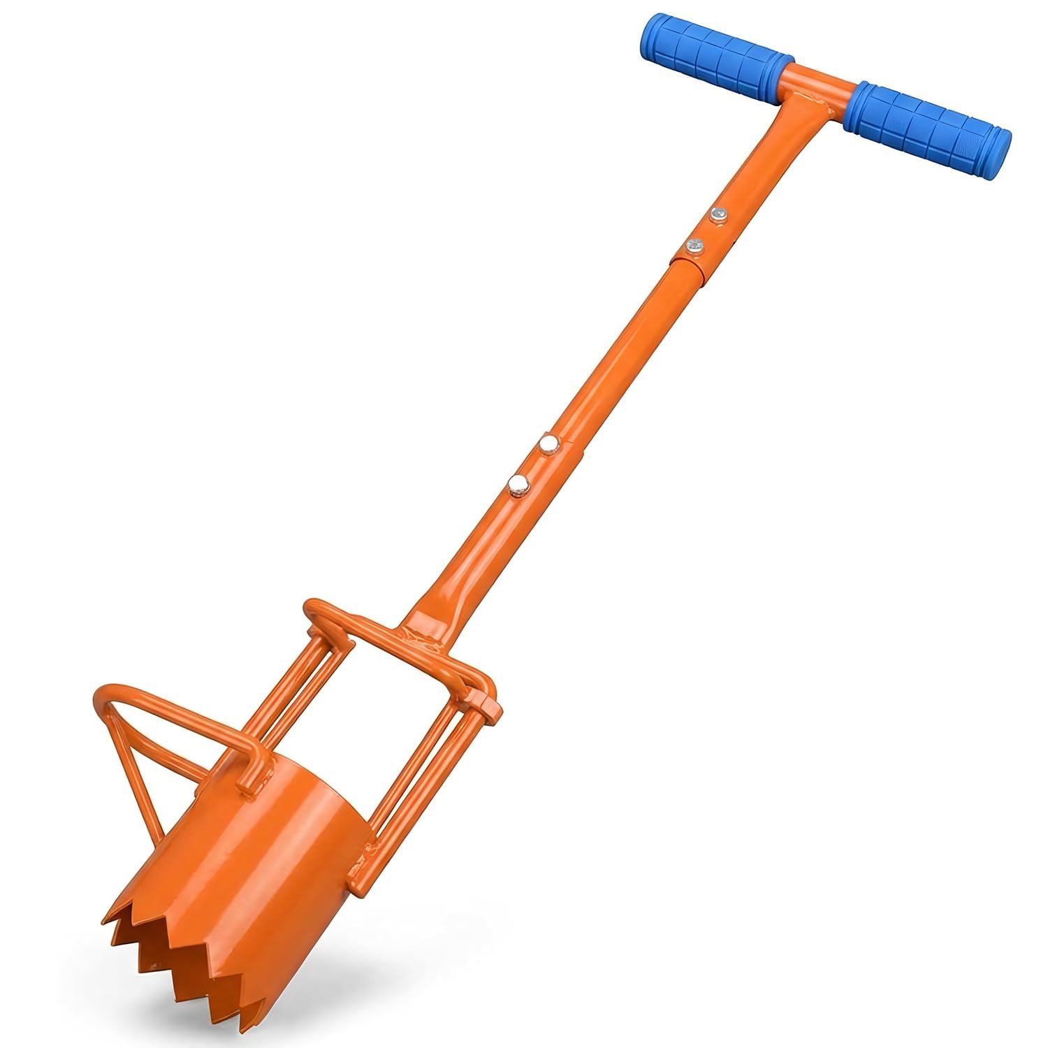 Blumenzwiebel-Pflanzgefäß, langer Pflanzgefäß, 5-in-1-Rasenzwiebelbohrer zum Pflanzen von Blumenzwiebeln und Rasen, für Tulpenzwiebeln, Narzissenzwiebeln, Iris, einfaches Graben von Löchern, spart
