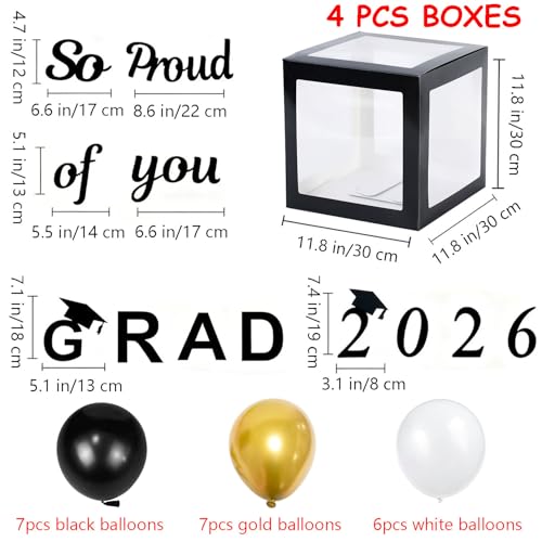 Complete 2026 Graduation Decorations Set with Boxes & Balloons - Image 4