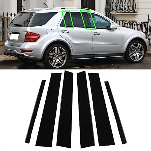 Postes de pilar negro brillante para Hyundai Elantra 2007 a 2010 con acabado elegante de 8 piezas 5