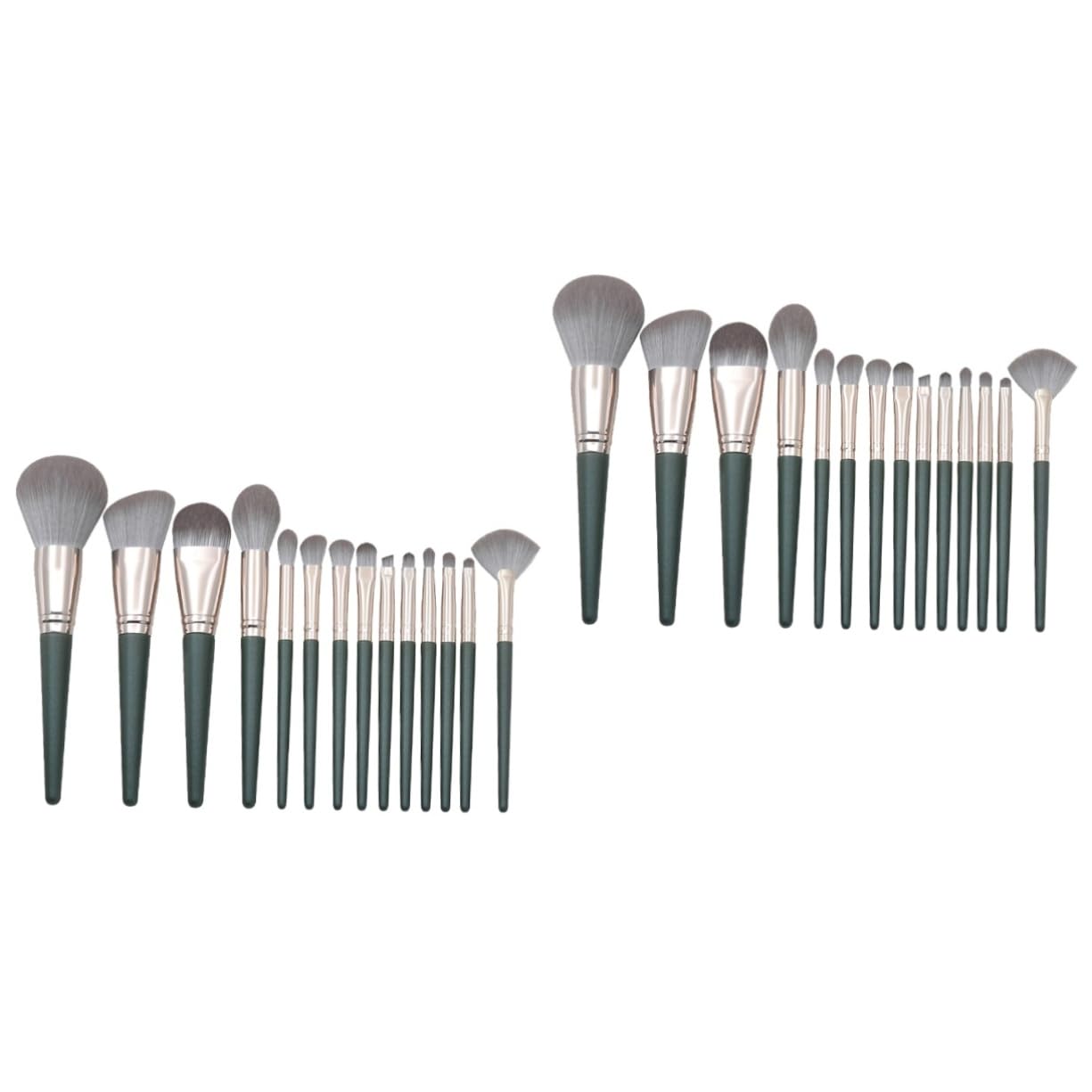 DOITOOL 28stücke Teiliges Set Makeup Pinsel Mit Holzgriffen Und Kunstfasern Für Professionelles Und Tägliches Make-up Schwarzgrün