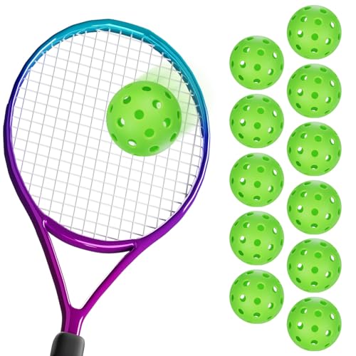 12 Pcs Green Hollow Practice Baseballs, 40 Holes PVC Plastic Balls for Indoor and Outdoor Training, 3.14 Inch Diameter