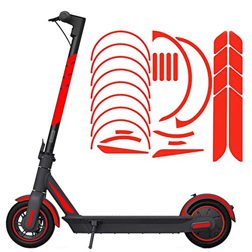 Autocollants Réfléchissants MyBESTscooter Pour Ninebot Max G30 - Sécurité Roues Avant/Arrière