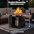 Electactic 28 Inch Propane Fire Pit Table, 3-in-1 Multi-Use 50,000 BTU Square Gas Fire Pit with Lid & Lava Rock, Steel Tabletop, Adjustable Flame, for Patio, Backyard, Deck, Outdoor Gatherings