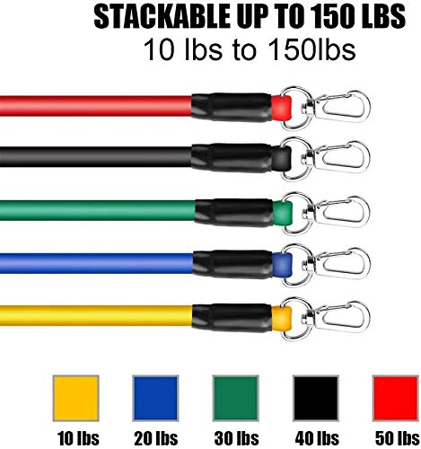 Kit Extensor Elastico Extensores 11 Pecas Exercicio Musculacao Fitness Pilates