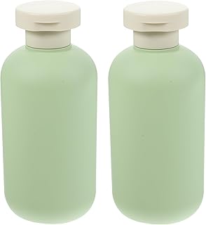 Beavorty 2pcs Empty Squeeze Bottles with Flip Cap 200ml Refillable Plastic Travel Bottles Shampoo Pump Bottles Refillable Lotion Soap