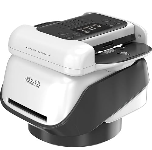 Zoelele 2-in-1 Kartenmischmaschine Elektrische Automatische, Kartenmischer und Kartensender, Karten Mischautomat, 360 Grad Drehen Lässt