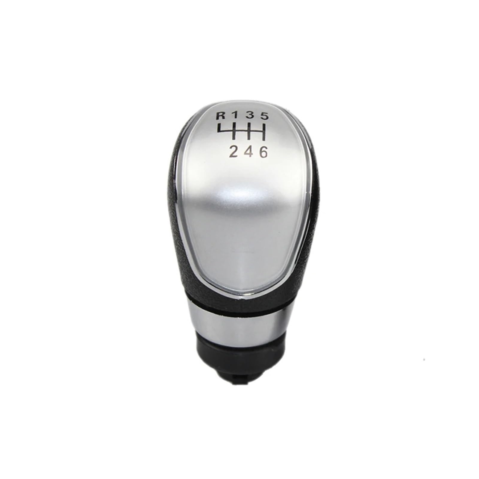 tusgt Knob Manual for Fiesta MK7 2008-2013 for Focus MK2/FL 5/6 Speed Car Gear Shift Knob Handball Manual Transmission Lever(6 Speed Silver)