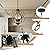 blusun Black Chandelier for Dining Room Light Fixture, 4-Light Modern Farmhouse Chandelier, 17" Large Ceiling Hanging Industrial Pendant Light for Kitchen Island Living Room Foyer Entryway Stair