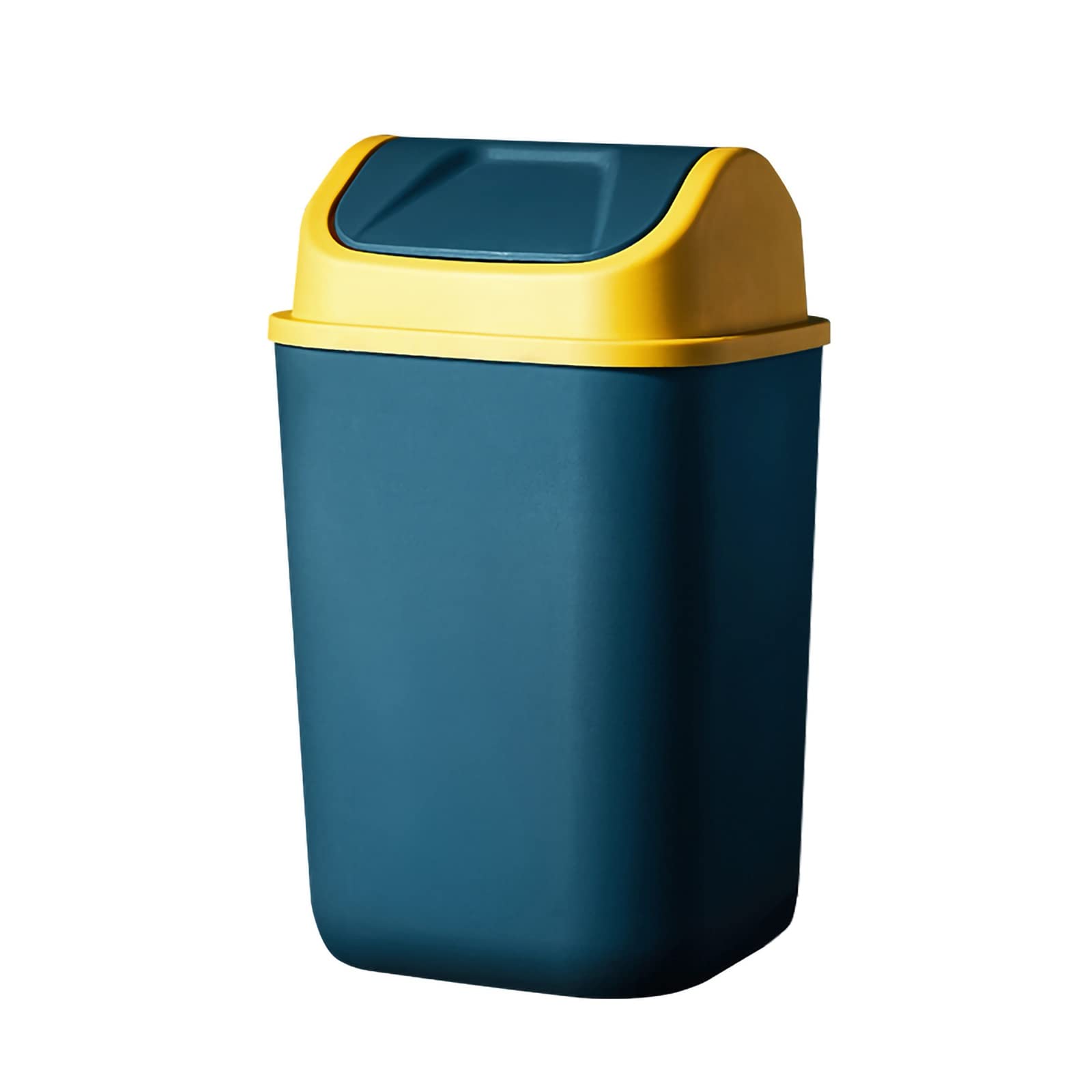 Cubo De La Basura Casa Bote De Basura con Tapa Swing, Capacidad, For El Baño, Dormitorio, Oficina, Cocina, Hotel, Restaurante Papelera Reciclaje(A,Large)