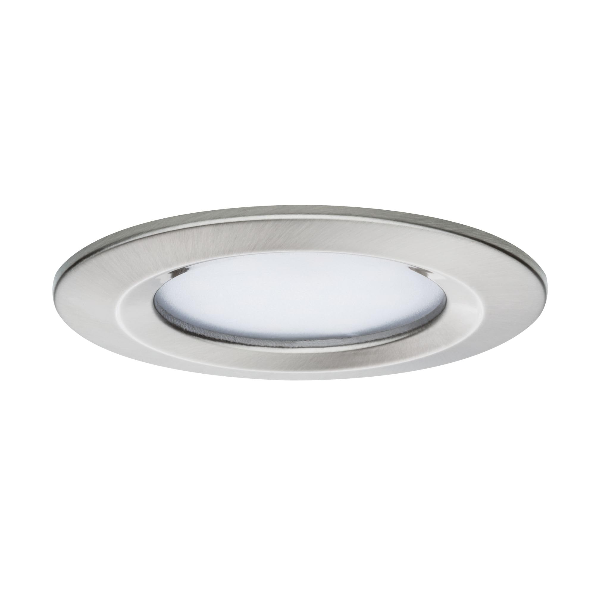 Paulmann 93873 Nova Plus Foco empotrable LED incl. juego básico Coin rígido IP44 redondo 78mm 3x6W 230V regulable 2700K hierro cepillado foco empotrable