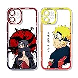 2 Pack Japanese Anime Case for iPhone 12 Mini Clear Case 5.4', Cool Manga Cute Pattern Design, Cartoon Comics Character Cases for Men Boys Women Girls, Soft TPU Funda para iPhone12 Mini, Transparent