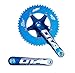 BIKECO - Guarnitura per bicicletta a velocità singola, 170 mm, 130 BCD, catena 48 T, per bici a velocità singola, bicicletta a cambio fisso, bici da strada (blu)