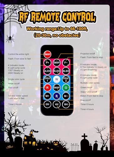 Minetom SE668-001 Halloween Christmas Projector Lights Outdoor 20 Hd Effects (3D Ocean Wave + Patterns) Waterproof thumb #2